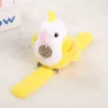 Yellow Parrot Plush Toy Slap Bracelet Cute Bird Stuffed Animal Hand Ring Variant Model - Cockatiel Slap Bracelet - 12cm - Yellow