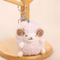 Portachiavi in peluche pecora carina, morbido ciondolo animale soffice per borsa e regalo. - Ciondolo Pecorella / Misura 9cm / Rosa