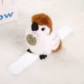 Cute sparrow plush slap bracelet toy, soft stuffed bird doll wristband for kids and bags. - Sparrow Slap Bracelet - 12cm - Brown