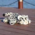 Snow leopard plush toy, cute stuffed animal doll, soft children gift for wholesale. - Doll Tribe Lying Snow Leopard