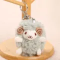 Portachiavi peluche pecora, simpatico ciondolo ariete soffice, morbido giocattolo regalo. - Ciondolo Pecorella / Misura 9cm / Verde