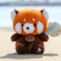 Cute plush red panda stuffed animal toy with cute tag and pendant, perfect kids gift. - Scented Chubby Red Panda - Approx. 17cm/170g