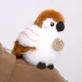 Cute sparrow plush shoulder doll soft toy cute bird slap bracelet backpack pendant gift - Shoulder Perching Sparrow - 12cm - Brown