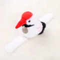 Plush bird slap bracelet cute animal wristband children's toy soft fluffy doll decor accessory - Red-Crowned Crane Slap Bracelet - 12cm