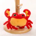 Cute red crab plush toy keychain soft stuffed animal bag charm pendant fluffy gift for kids - Crab