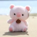Adorable pink pig plush toy cute stuffed animal doll pendant keychain birthday gift for kids. - Scented Chubby Pig - Approx. 17cm/170g