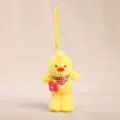 Cute long-legged yellow duck plush toy keychain, lovely bag charm and gift for girls. - Long-Legged Duck with Heart Bag