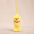 Cute Long Legged Yellow Duck Plush Keychain Bag Pendant Cute Stuffed Animal Cartoon Toy - Long-Legged Duck with Checkered Collar