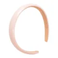Light pink glossy leather headband minimalist solid color fashion hair hoop for women daily wear - Pink