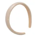 Beige leather padded headband, stylish solid color hair hoop, minimalist daily accessory. - Gray