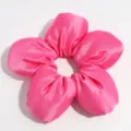 Süßer rosa Blumen Haargummi, modischer Stil Pferdeschwanz Halter Haar Accessoire neu. - Fuchsia