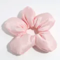 Rosa Blumen Satin Haargummi süßer Pferdeschwanz Halter süßes Blumen Haaraccessoire Damen. - Rosa