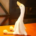 Simpatica oca bianca peluche morbido animale imbottito bambola cuscino lenitivo regalo bambini - 40 cm / Cigno Bianco