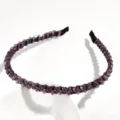 Purple rhinestone headband variant, sparkling crystal hair hoop for women and girls daily wear. - Wrapped Purple