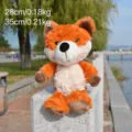 Simpatico peluche volpe animale di peluche giocattolo, tessuto morbido, regalo ideale, 28cm/35cm - 28cm / Volpe Marrone