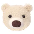 Flauschiger Teddybär Plüsch Schlüsselanhänger, süße Stofftier Taschendeko für Damen. - 6 cm brauner Bärenkopf