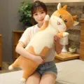 Long plush cat toy soft cute cartoon animal body pillow comfortable bed doll gift for kids - Cute Cow Companion - Brown