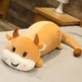 Simpatico cuscino peluche lungo da sonno bambola morbida regalo carino per bambini e arredo - 140cm / Mucca dalla coda lunga marrone