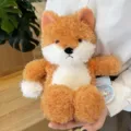 Morbido peluche volpe vista dettagliata, bambola cuscino soffice e carina per regalo. - 35cm / Volpe Beibei