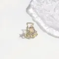 Kleine Haarspange aus Legierung mit Strass und Perle, eleganter Haarschmuck für Pony und Frisuren. - Kleiner Planet mit Strass (3cm)