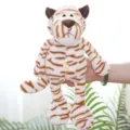 Niedlicher weicher Plüsch Tiger Kuscheltier für Kinder Geschenk zum Spielen und Kuscheln. - 35 cm / Gestreifter Tiger mit Schlenkerbeinen - Weiß & Braun
