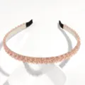 Sparkling crystal rhinestone headband pink beaded hair hoop for women party fashion hair accessory - Pink Rhinestone Large Beads