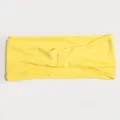 Fascia per capelli larga in maglia unita giallo vivo, accessorio sportivo yoga - Fascia Annodata / Giallo