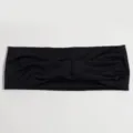 Fascia per capelli in maglia nera, fascia larga monocolore per sport yoga e bellezza - Fascia Annodata / Nero