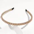 Minimalist rhinestone headband, sparkling crystal hair hoop for women and girls daily wear. - Wired Champagne