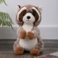 Cute forest animal plush toy, soft stuffed doll for kids and girls, lovely sleeping companion. - Raccoon