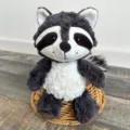 Cute raccoon plush toy stuffed animal soft doll fluffy kids birthday gift home decor - NICI Dark Grey Raccoon
