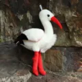 Simulazione cicogna peluche giocattolo animale uccello bambola decorazione regalo nuovo - Gru Bianca