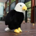 Bald Eagle Plush Toy Stuffed Animal Bird Doll Black and White Variant for Home Decor - US Eagle / Approx. 28cm