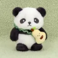 Cute panda plush keychain stuffed animal cute charm for backpack and keys gift toy - Avocado Panda 11cm