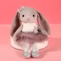 Cute ballet rabbit plush toy with tutu skirt and silver shoes, perfect gift for girls. - Grey Ballet Bunny / 39 cm