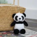 Simpatico portachiavi in peluche di panda, morbido accessorio di animale di peluche per borse. - Piccolo panda, 15 cm