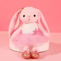 Cute pink ballet rabbit plush toy with tutu skirt and shiny shoes, perfect holiday gift for girls. - Pink Ballet Bunny / 39 cm
