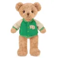 Peluche orsetto marrone morbido con giacca in stile college verde e ricamo con lettere BB. - 47cm / Orsetto con giacca da baseball - marrone chiaro - verde
