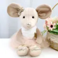 Süßes Ballerina Hase Plüschtier mit Tutu Rock, weiche Stoffpuppe Geschenk für Mädchen Kinder. - Braune Ballett-Maus