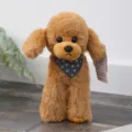 Adorabile peluche barboncino marrone animale farcito cane regalo di compleanno cuscino giocattolo - 25cm / Barboncino - marrone