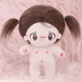 Cute plush cotton doll with brown pigtails, soft stuffed toy figure for kids and doll lovers. - B 20cm Naked Doll Pinecone Brown with Skeleton