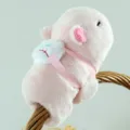 Pink capybara plush toy slap bracelet cute stuffed animal doll pendant gift item - Capybara Double Slap Bracelet Carrying a Ball - Pink 17cm