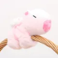 Pink capybara plush toy slap bracelet with wings, cute animal doll accessory variant. - Capybara Slap Bracelet Carrying a Ball - Pink 14cm