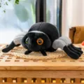 Süßes Spinne Plüschtier mit großen Augen, weiche Stoffpuppe als Kindergeschenk und Dekoration. - Spinne mit grauen Beinen / 25cm