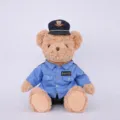 Schattige politie teddybeer pluche speelgoed knuffel pop kinderen cadeau decoratie - Politiebeer blauw