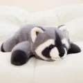 Simpatico animale in peluche sdraiato morbida bambola imbottita cuscino lenitivo per bambini - Procione sdraiato / 30cm