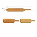 Plat de service à long manche en grain de bois d'imitation de mélamine pour restaurant - Grain de Chêne