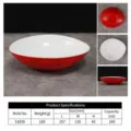 Melamine ramen bowl red and white soup bowl commercial tableware 157x135x45mm 245ml capacity - Model 31839 (245ml) / Red and White
