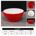 Melamine red white noodle bowl large soup bowl commercial tableware 192x192x87mm 1270ml - Model 31841 (1270ml) / Red and White