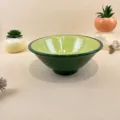 Green melamine noodle bowl 7 inch soup bowl durable dinnerware for restaurant and home use - 33271 Medium Noodle Bowl / 7 Inch (17.7x7.4cm) / Dark Green Outer and Inner Green